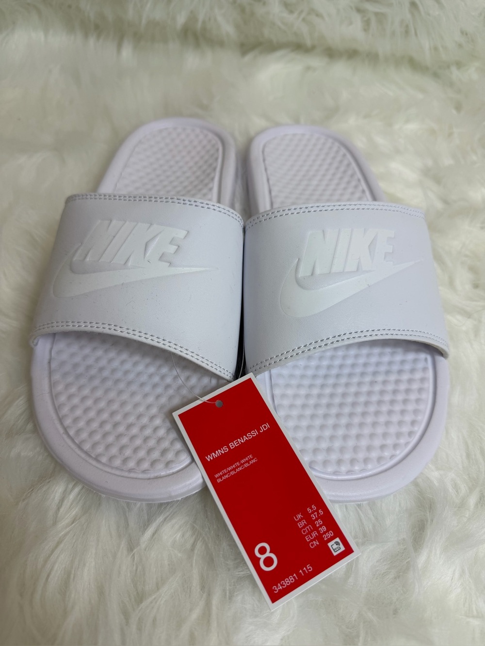 NWT Nike Benalsi Slides Sandals White Women’s Size 8